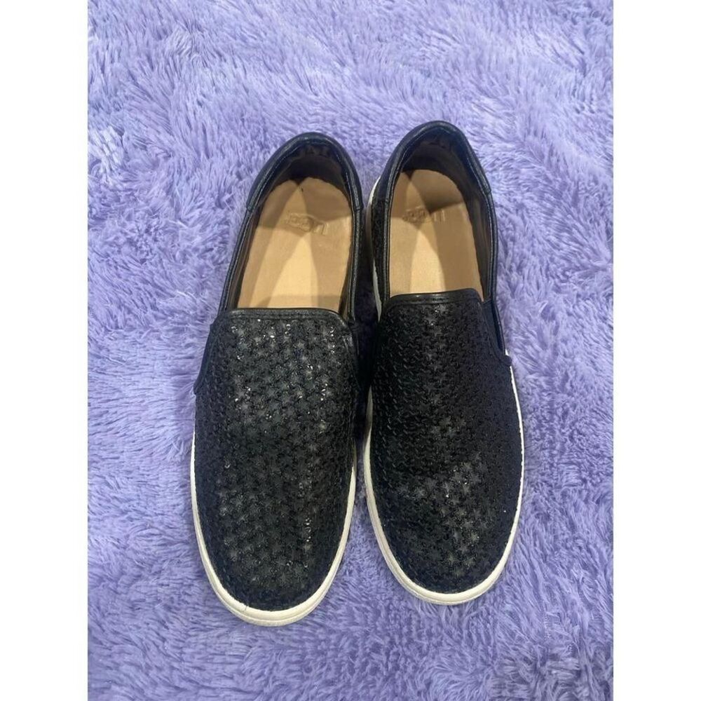 UGG Jass Black Perforated Star Slip On Sneakers Shoes 1095529 Womens 8.5